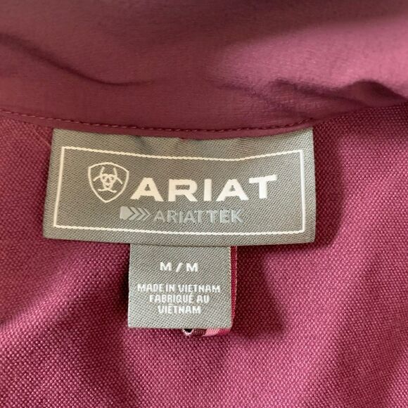 Ariat Tek Plum Zip Up Fitted Lightweight Agile Soft Shell Jacket Sz Medium - Picture 6 of 7